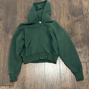 Aritzia Campus Green zip up